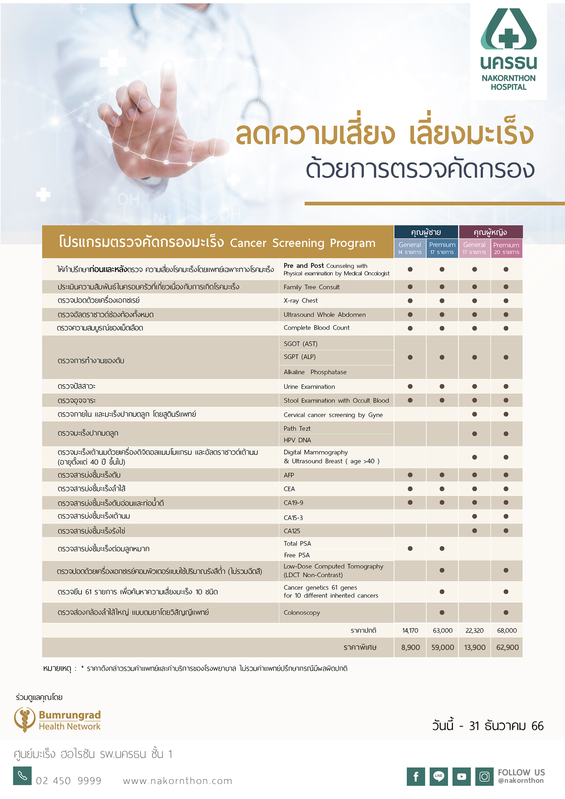 โปรแกรมตรวจคัดกรองมะเร็ง