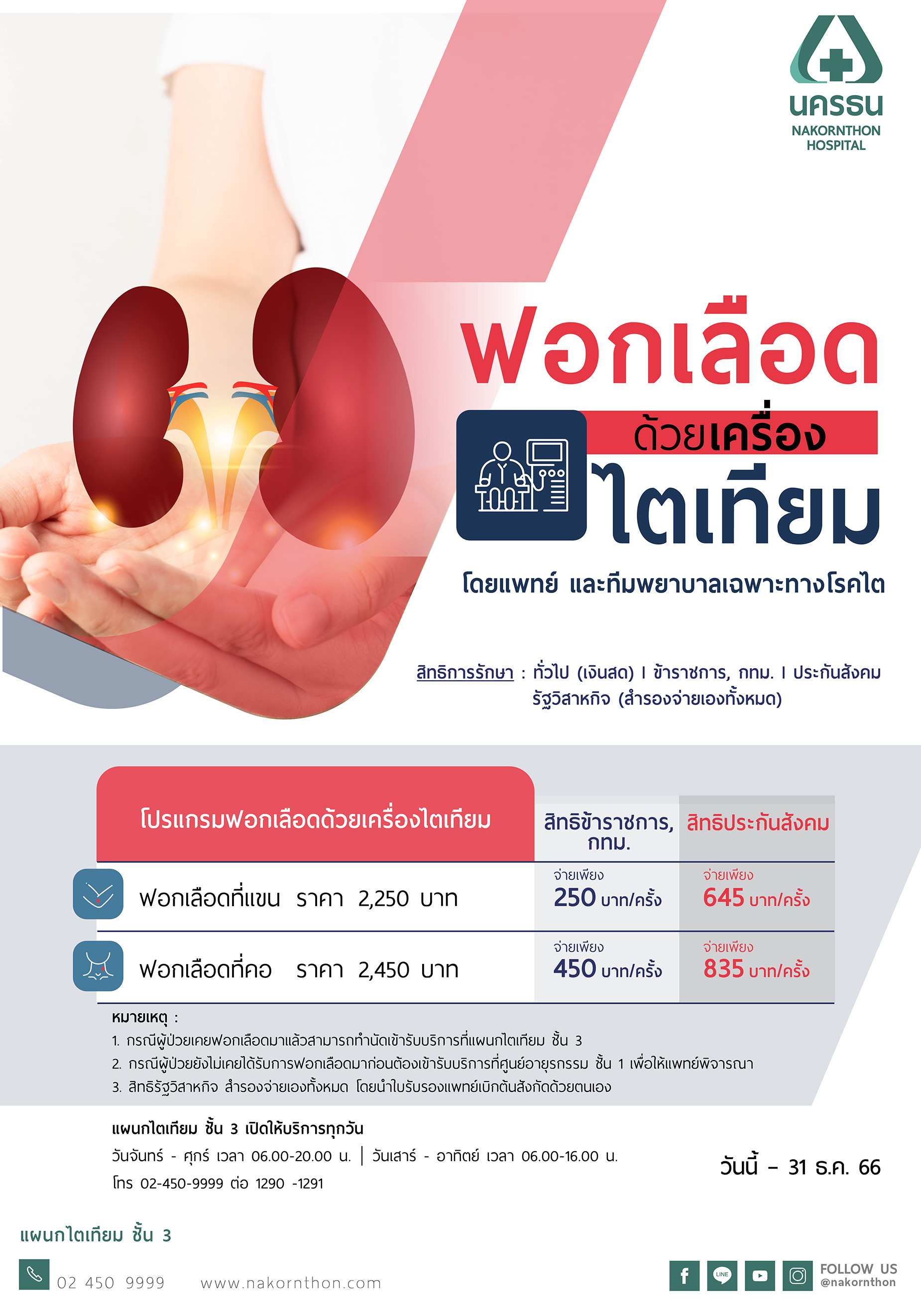 โปรแกรมฟอกเลือดด้วยเครื่องไตเทียม