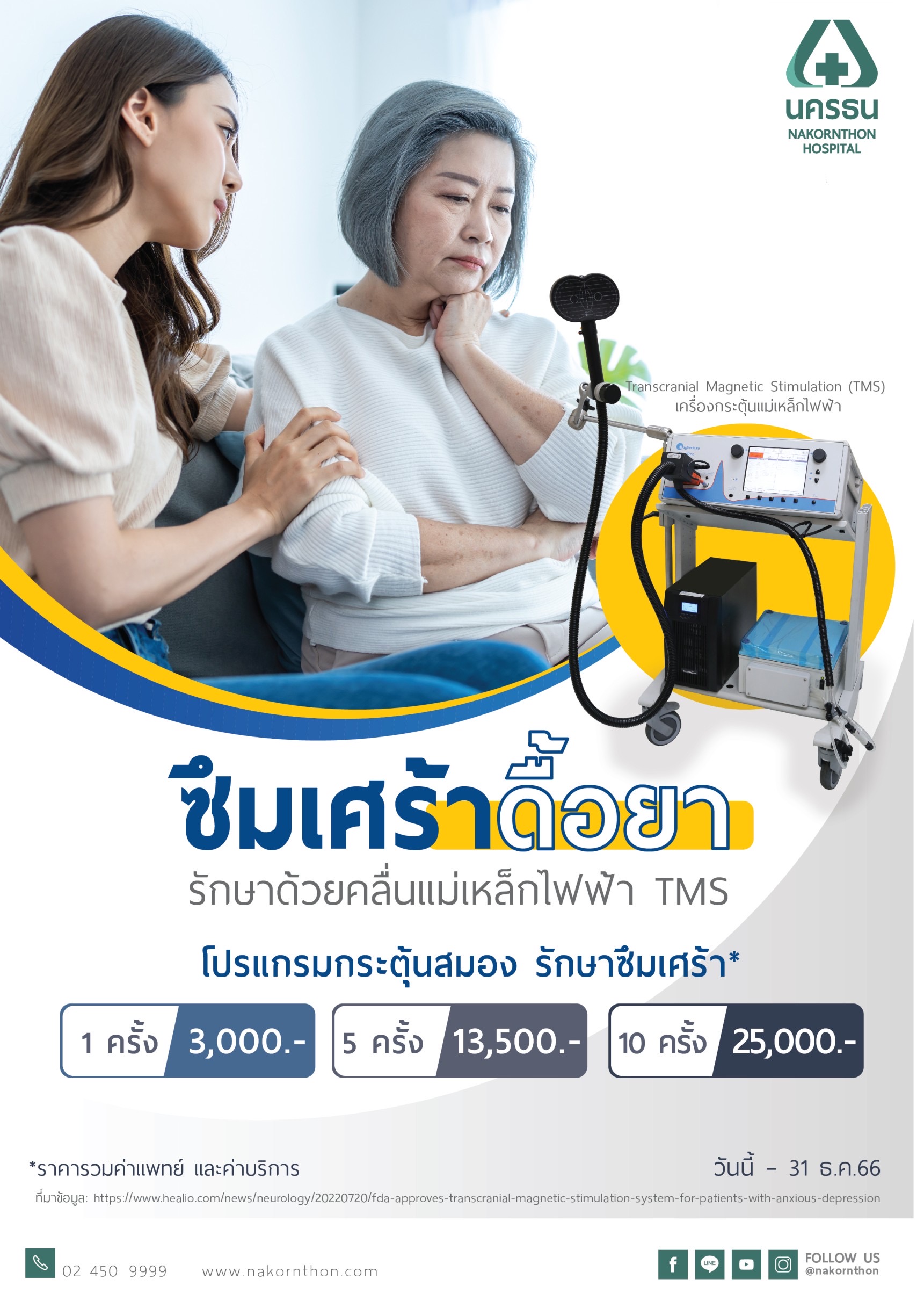 โปรแกรมกระตุ้นสมองรักษาซึมเศร้า