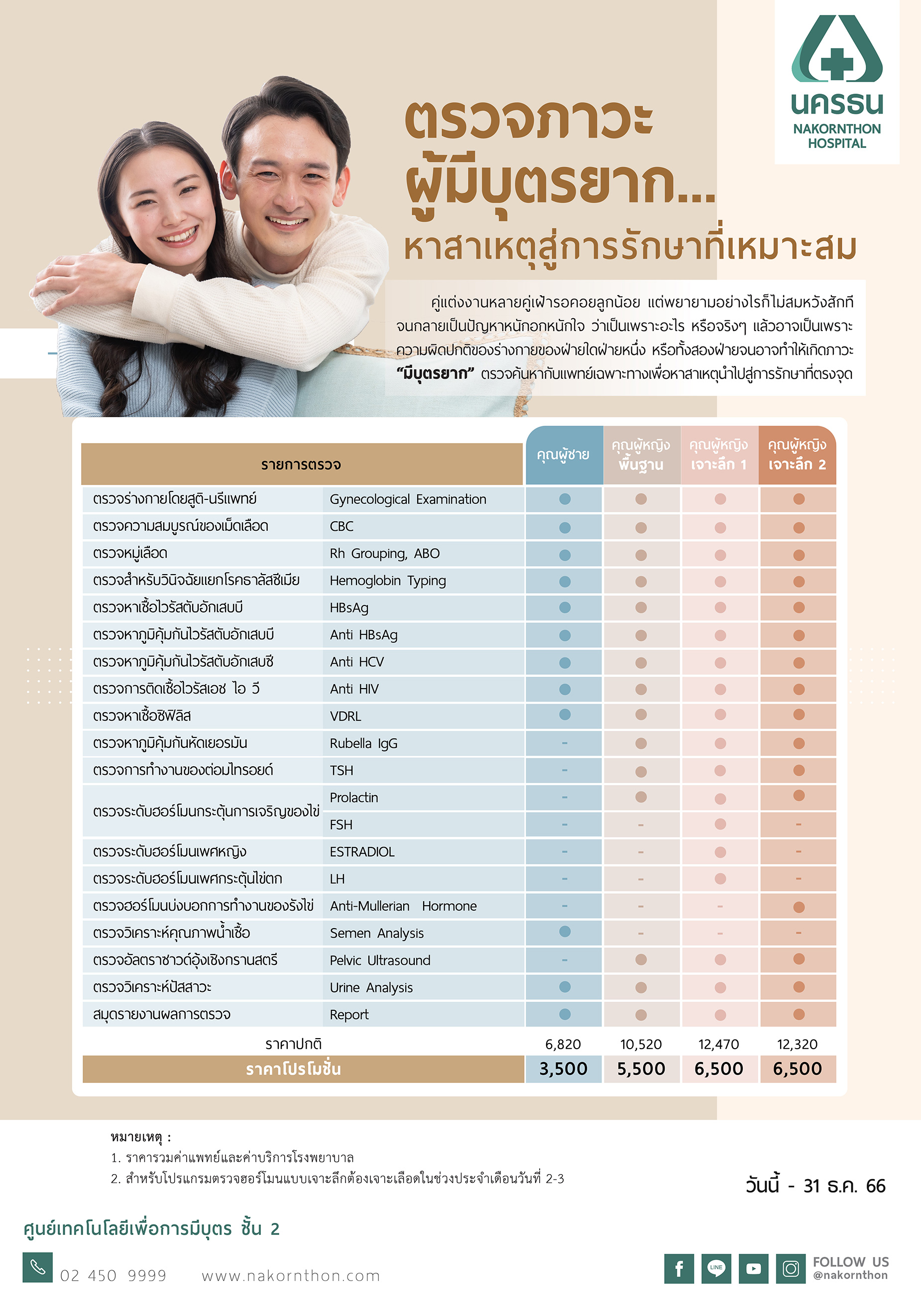 โปรแกรมตรวจภาวะผู้มีบุตรยาก