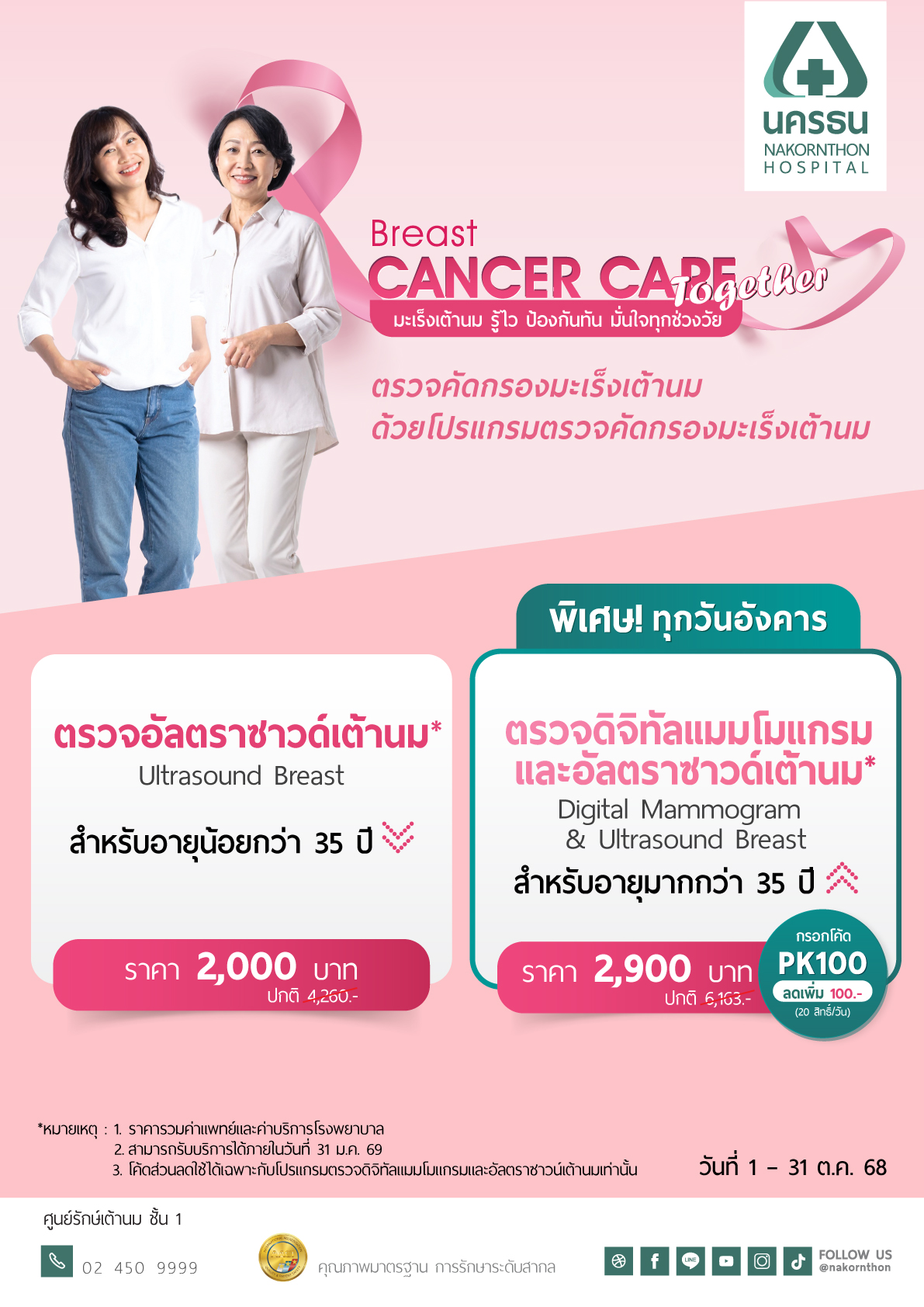 โปรแกรมตรวจคัดกรองมะเร็งเต้านม Breast Cancer Care Together