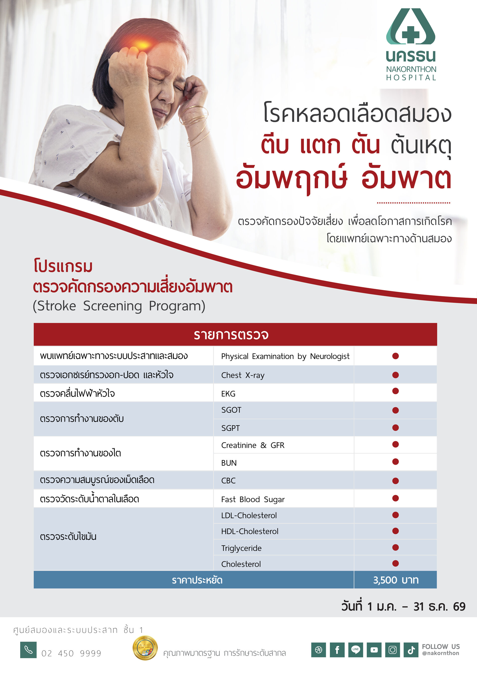 โปรแกรมตรวจคัดกรองความเสี่ยงอัมพาต