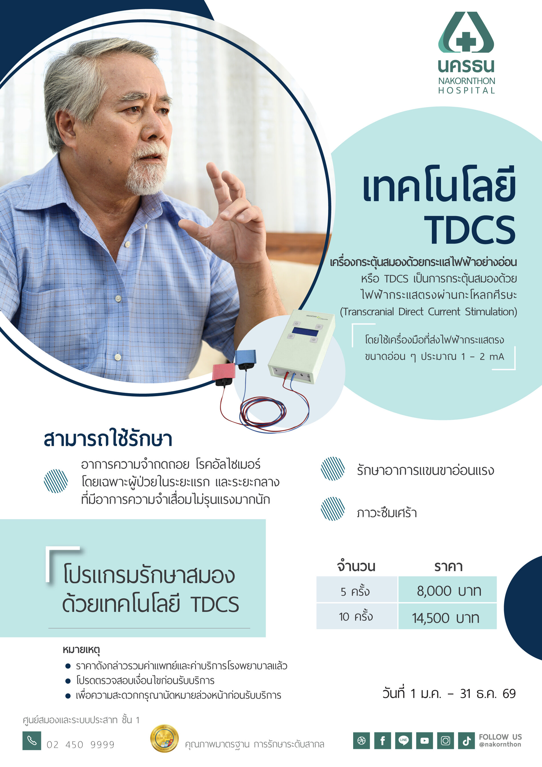 โปรแกรมกระตุ้นสมองด้วยไฟฟ้าอย่างอ่อน TDCS