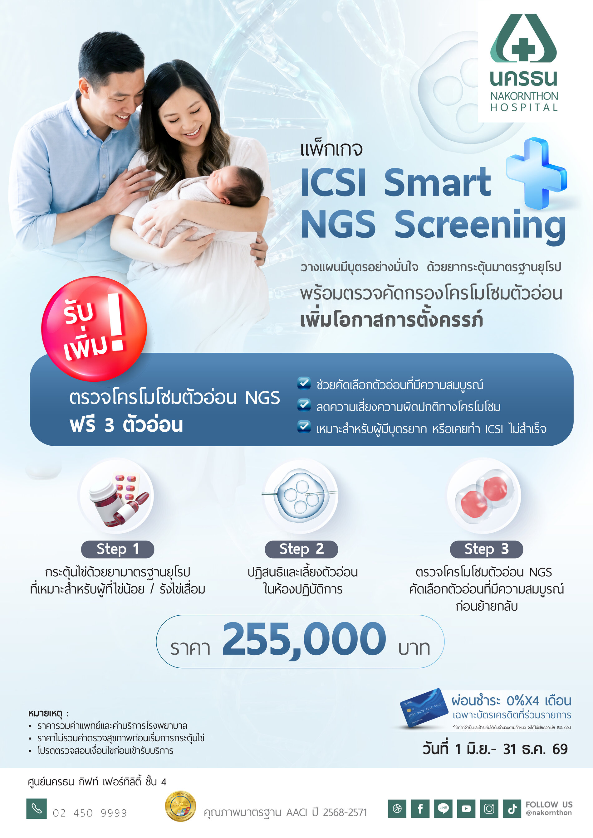แพ็กเกจ ICSI Smart + NGS Screening