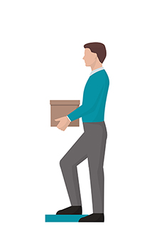 Standing posture for back pain