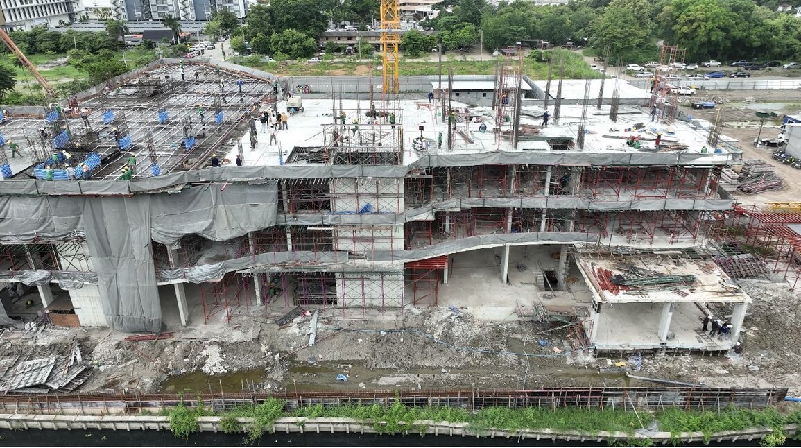 ความคืบหน้างานก่อสร้าง นครธน ลองไลฟ์ เซ็นเตอร์